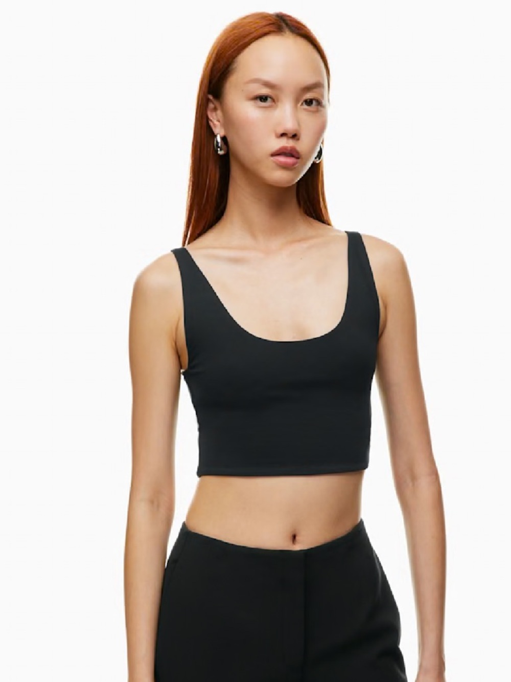Babaton Black Contour Scoop Neck Tank